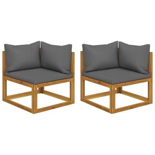 Modularne kutne sofe s jastucima 2 kom tamnosive - Tamno siva 1 Kutna sofa (2 kom) Cijena