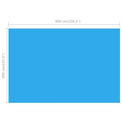 Pravokutni pokrivač za bazen 600 x 400 cm PE plavi Cijena