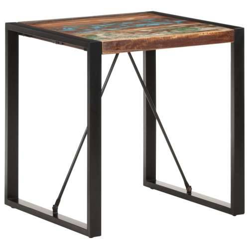 Blagovaonski stol 70 x 70 x 75 cm od masivnog obnovljenog drva - Crna 70 x 70 x 75 cm 1 masivno obnovljeno drvo Cijena