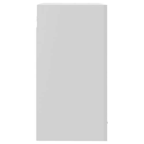 Viseći stakleni ormarić sjajni bijeli 40 x 31 x 60 cm iverica Cijena