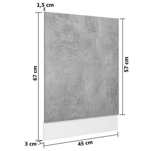 Ploča za perilicu posuđa siva boja betona 45x3x67 cm drvena - Beton siva 1 Ploča za perilicu posuđa 45 cm Cijena