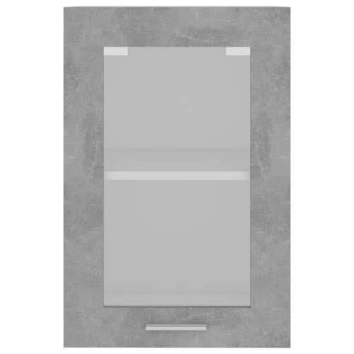 Viseći stakleni ormarić siva boja betona 40x31x60 cm od iverice Cijena