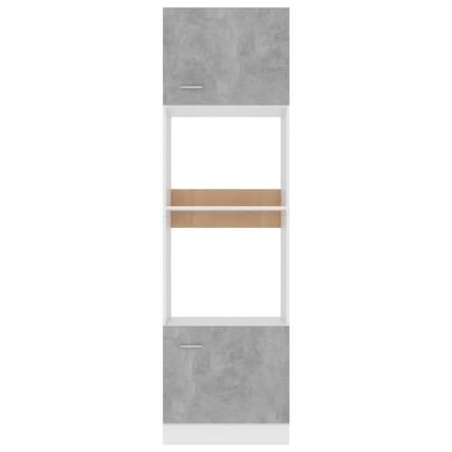 Ormarić za mikrovalnu pećnicu boja betona 60x57x207 cm drveni Cijena