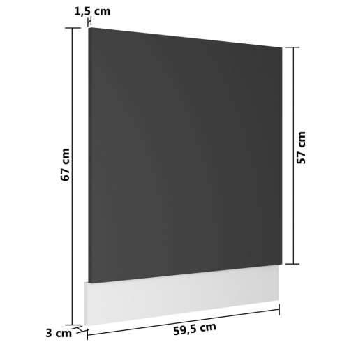 Ploča za perilicu posuđa siva 59,5 x 3 x 67 cm od iverice Cijena