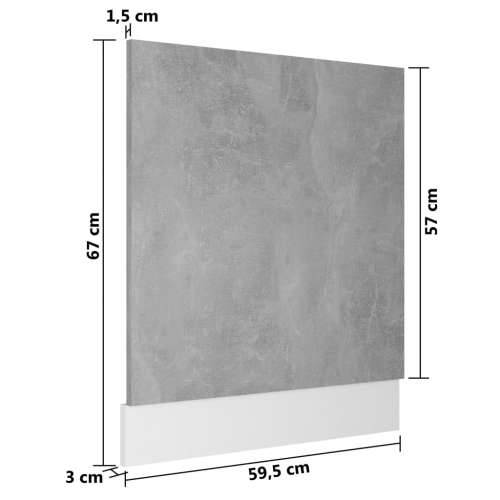 Ploča za perilicu posuđa siva boja betona 59,5x3x67 cm iverica Cijena