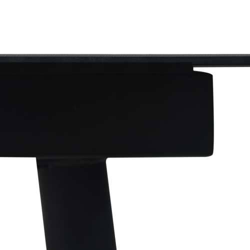 Vrtni blagovaonski stol crni 190 x 90 x 74 cm čelik i staklo Cijena