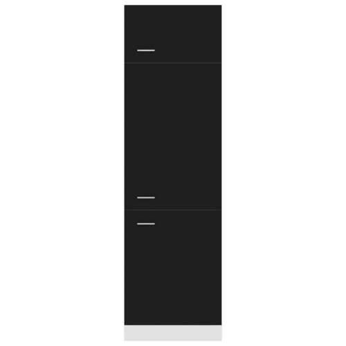 Ormarić za hladnjak crni 60 x 57 x 207 cm od konstruiranog drva Cijena
