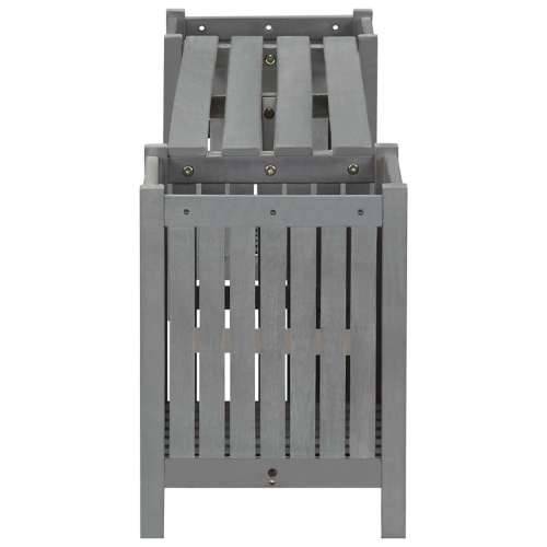 Vrtna klupa s 2 sadilice 150 cm masivno bagremovo drvo siva - Siva 150 x 30 x 40 cm 1 2 Cijena