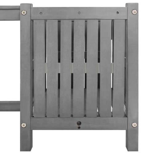 Vrtna klupa s 2 sadilice 150 cm masivno bagremovo drvo siva - Siva 150 x 30 x 40 cm 1 2 Cijena