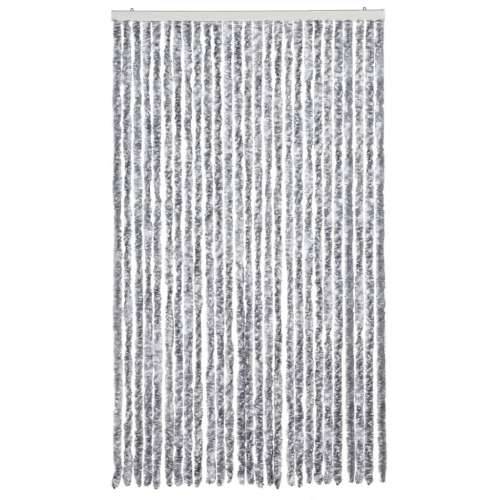 Zavjesa protiv muha - Zastor protiv insekata bijelo-sivi 118 x 220 cm šenil - Bijela i siva 118 x 220 cm Cijena