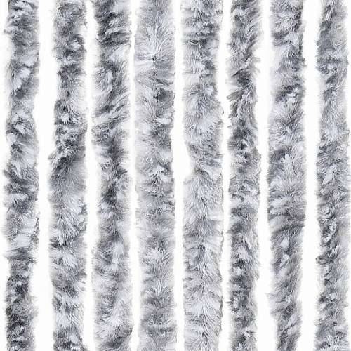 Zavjesa protiv muha - Zastor protiv insekata bijelo-sivi 118 x 220 cm šenil - Bijela i siva 118 x 220 cm Cijena