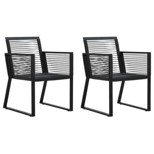 Vrtna garnitura - 3-dijelni vrtni blagovaonski set od PVC ratana crni - 2 Cijena