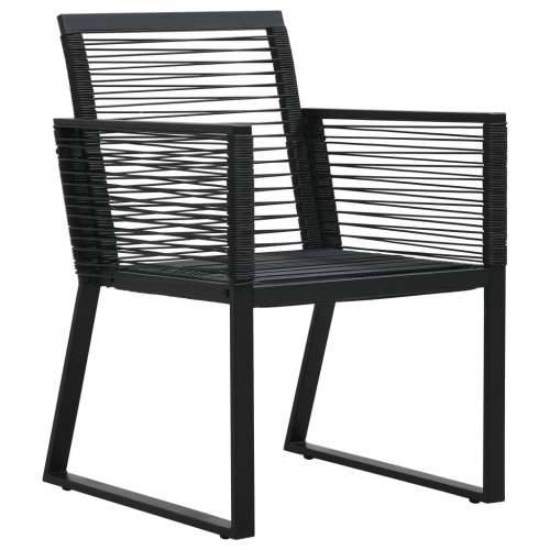 Vrtna garnitura - 3-dijelni vrtni blagovaonski set od PVC ratana crni - 2 Cijena