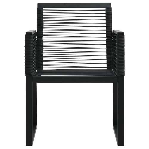 Vrtna garnitura - 3-dijelni vrtni blagovaonski set od PVC ratana crni - 2 Cijena