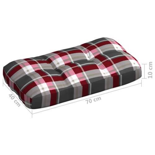 Jastuci za sofu od paleta 7 kom crveni karirani Cijena