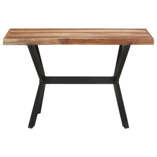 Blagovaonski stol 120 x 60 x 75 cm od masivnog drva s premazom - 120 x 60 x 75 cm 1 Cijena
