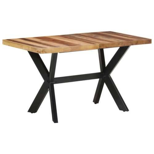 Blagovaonski stol 140 x 70 x 75 cm od masivnog drva s premazom - 140 x 70 x 75 cm 1 Cijena