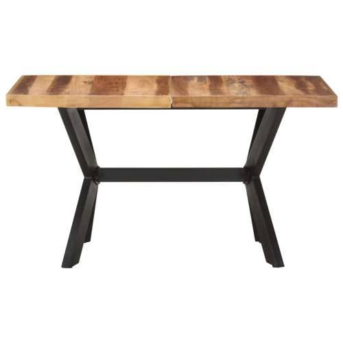 Blagovaonski stol 140 x 70 x 75 cm od masivnog drva s premazom - 140 x 70 x 75 cm 1 Cijena