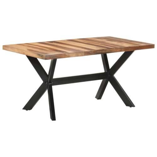 Blagovaonski stol 160 x 80 x 75 cm od masivnog drva s premazom - 160 x 80 x 75 cm 1 Cijena