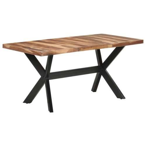 Blagovaonski stol 160 x 80 x 75 cm od masivnog drva s premazom - 160 x 80 x 75 cm 1 Cijena