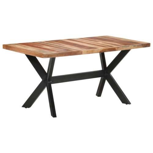 Blagovaonski stol 160 x 80 x 75 cm od masivnog drva s premazom - 160 x 80 x 75 cm 1 Cijena