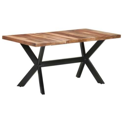 Blagovaonski stol 160 x 80 x 75 cm od masivnog drva s premazom - 160 x 80 x 75 cm 1 Cijena