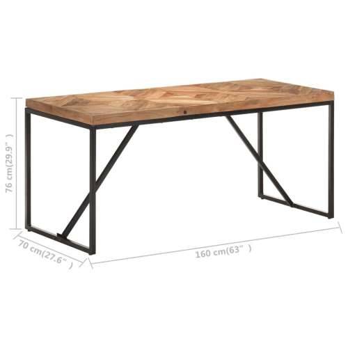 Blagovaonski stol 160 x 70 x 76 cm masivno drvo bagrema i manga Crna 160 x 70 x 76 cm 1 Cijena