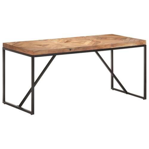Blagovaonski stol 160 x 70 x 76 cm masivno drvo bagrema i manga Crna 160 x 70 x 76 cm 1 Cijena