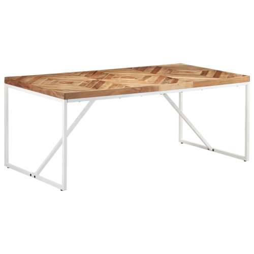 Blagovaonski stol 180 x 90 x 76 cm masivno drvo bagrema i manga - Bijela 180 x 90 x 76 cm 1 Cijena
