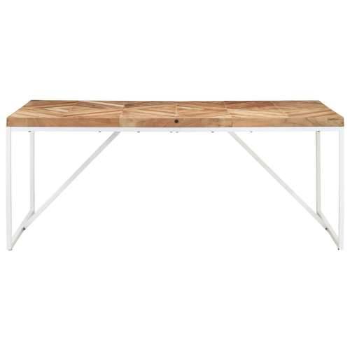 Blagovaonski stol 180 x 90 x 76 cm masivno drvo bagrema i manga - Bijela 180 x 90 x 76 cm 1 Cijena