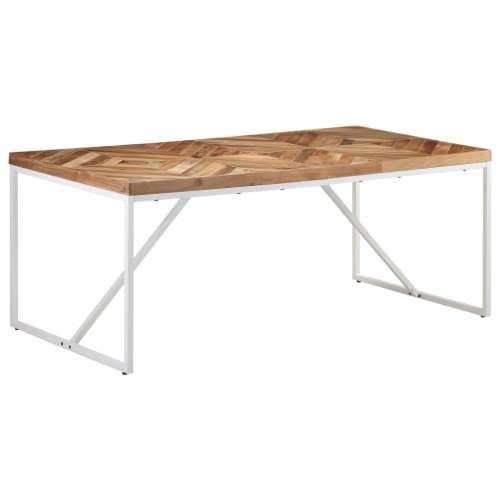 Blagovaonski stol 180 x 90 x 76 cm masivno drvo bagrema i manga - Bijela 180 x 90 x 76 cm 1 Cijena