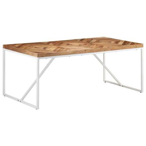 Blagovaonski stol 180 x 90 x 76 cm masivno drvo bagrema i manga - Bijela 180 x 90 x 76 cm 1 Cijena