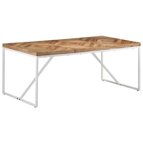 Blagovaonski stol 180 x 90 x 76 cm masivno drvo bagrema i manga - Bijela 180 x 90 x 76 cm 1 Cijena