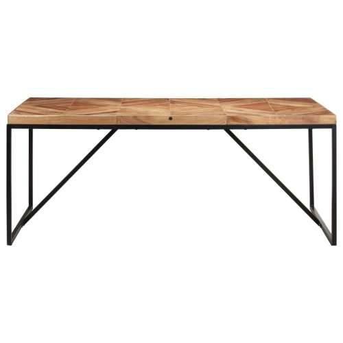 Blagovaonski stol 180 x 90 x 76 cm masivno drvo bagrema i manga - Crna 180 x 90 x 76 cm 1 Cijena