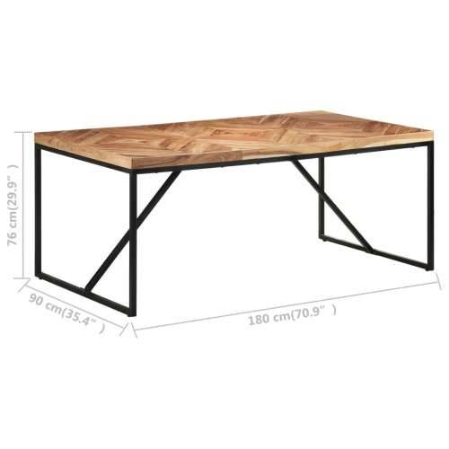Blagovaonski stol 180 x 90 x 76 cm masivno drvo bagrema i manga - Crna 180 x 90 x 76 cm 1 Cijena