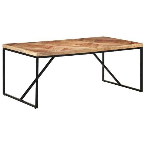 Blagovaonski stol 180 x 90 x 76 cm masivno drvo bagrema i manga - Crna 180 x 90 x 76 cm 1 Cijena