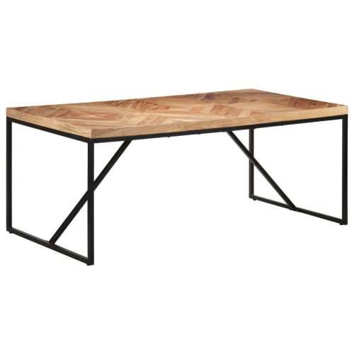 Blagovaonski stol 180 x 90 x 76 cm masivno drvo bagrema i manga - Crna 180 x 90 x 76 cm 1 Cijena