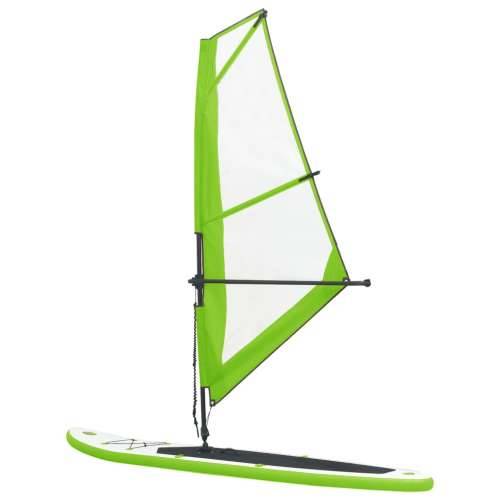 Daska za veslanje stojeći na napuhavanje s jedrom zeleno-bijela Cijena
