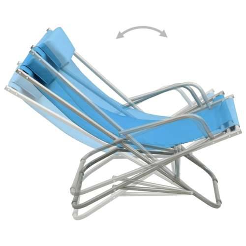 Stolice za ljuljanje 2 kom čelične plave Cijena