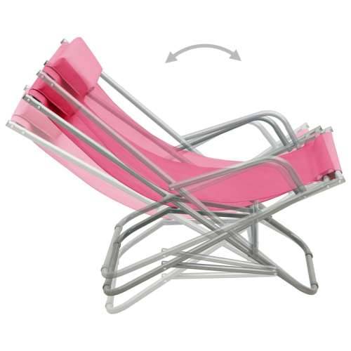 Stolice za ljuljanje 2 kom čelične ružičaste Cijena