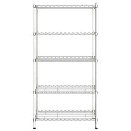 Police za odlaganje s 5 razina 90x35x180 cm kromirane 250 kg - Krom 90 x 35 x 180 cm 1 Cijena