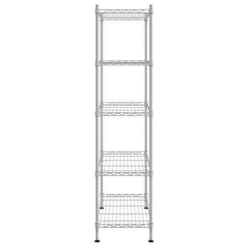 Police za odlaganje s 5 razina 90x35x180 cm kromirane 250 kg - Krom 90 x 35 x 180 cm 1 Cijena
