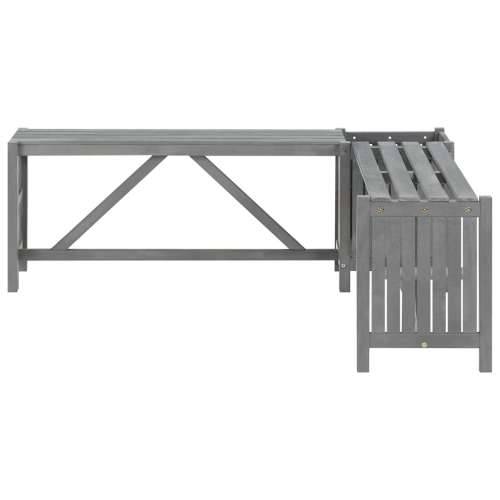 Kutna vrtna klupa sa sadilicom 117 cm od bagremovog drva siva - Siva 117 x 117 x 40 cm 1 2 Cijena