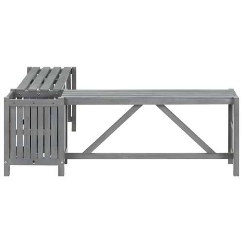 Kutna vrtna klupa sa sadilicom 117 cm od bagremovog drva siva - Siva 117 x 117 x 40 cm 1 2 Cijena