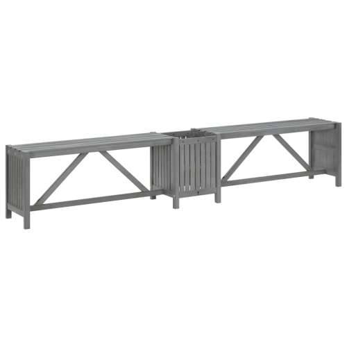 Kutna vrtna klupa sa sadilicom 117 cm od bagremovog drva siva - Siva 117 x 117 x 40 cm 1 2 Cijena