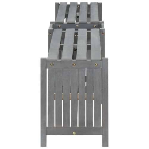 Kutna vrtna klupa sa sadilicom 117 cm od bagremovog drva siva - Siva 117 x 117 x 40 cm 1 2 Cijena
