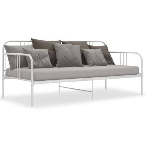 Okvir za krevet na razvlačenje bijeli metalni 90 x 200 cm - Bijela Cijena