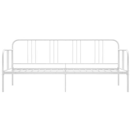 Okvir za krevet na razvlačenje bijeli metalni 90 x 200 cm - Bijela Cijena