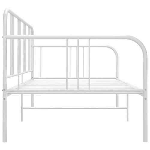 Okvir za krevet na razvlačenje bijeli metalni 90 x 200 cm - Bijela Cijena