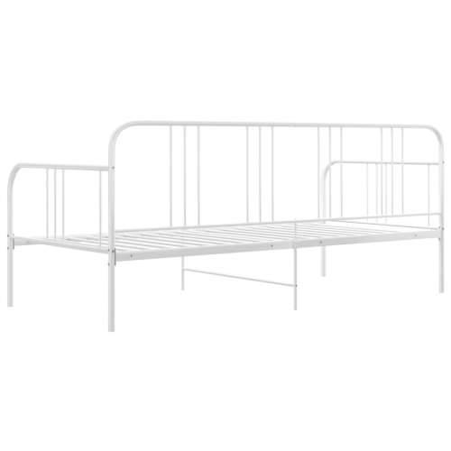 Okvir za krevet na razvlačenje bijeli metalni 90 x 200 cm - Bijela Cijena